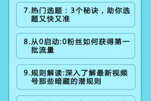 视频号运营实战课2.0，目前市面上最新最全玩法，快速吸粉吸金（10节视频）