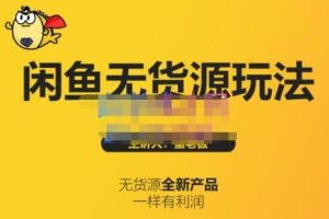 《闲鱼无货源玩法(入门+高级)》适合个人互联网的创业项目