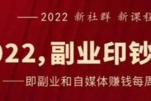 自媒体赚钱课程村西边老王的2022副业印钞社