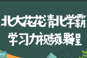 北大花花《清北学霸360°学习力》家庭养育指南，全方位解决学习和成长问题