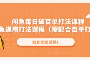 闲鱼每日破百单打法实操课程+闲鱼递增打法课程（需配合百单打法）