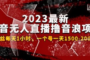 2023最新抖音无人直播撸音浪项目，0粉丝每天1小时