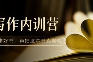 写作内训营：百万级大佬教你如何写一本好书，再把这本书卖爆！