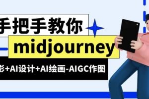 midjourney新手入门基础，AI摄影+AI设计+AI绘画-AIGC作图（59节课时）