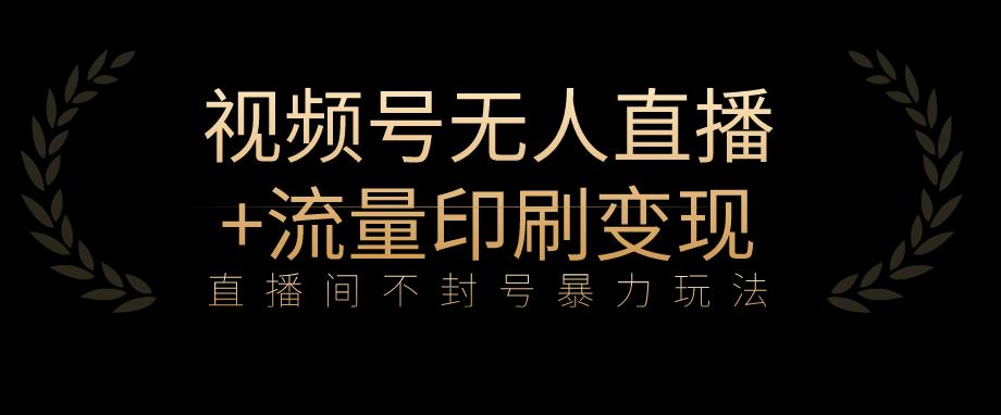 全网首发视频号不封号无人直播暴利玩法+流量印刷机变现，日入1000+【揭秘】