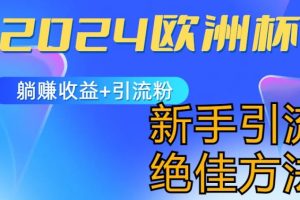 2024欧洲杯风口的玩法及实现收益躺赚+引流粉丝的方法，新手小白绝佳项目【揭秘】