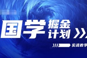 国学掘金计划2024实战教学视频教学，高复购项目长久项目