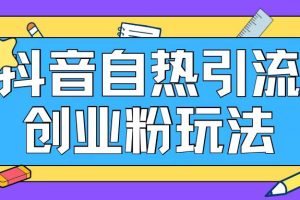 抖音引流创业粉自热玩法日引200+精准粉