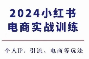 2024小红书电商3.0实战训练，包含个人IP、引流、电商等玩法