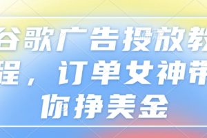 谷歌广告投放教程，订单女神带你挣美金