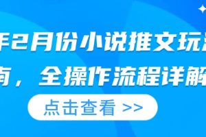 25年2月份小说推文玩法指南，全操作流程详解