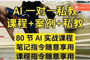 AI指令实战课，课程+案例，80节AI实战课程，笔记指令随意享用，课程指令随意享用