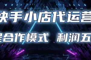 快手小店代运营 限时托管计划 合作模式 利润五五分成【揭秘】