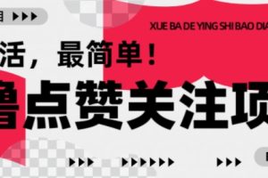 【0撸】最新点赞关注小项目，1毛起赚，1块起提